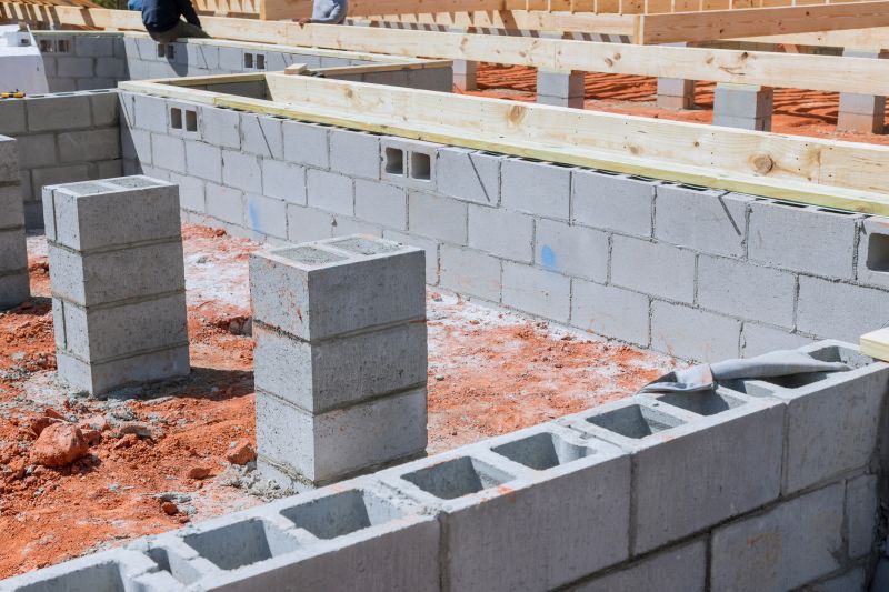 Cinder Blocks Installation detail